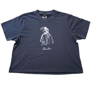 Darc Sport x Street Fighter Premium Cropped Tee Women's XS Storm Blue Activewear